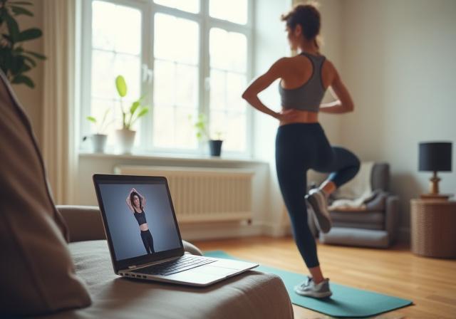 Entraînement fitness à domicile avec coaching en ligne